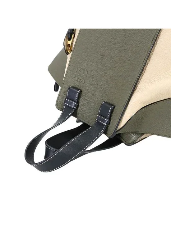 Loewe Hammock 2-Way Bag Leather Khaki Beige Medium - Picture 5 of 10
